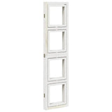 Room Divider 4 Panels White Solid Wood Paulownia 358689
