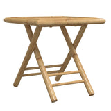 3 Piece Folding Bistro set with Dark Grey Cushions Bamboo 3208932