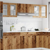 Hanging Glass Cabinet Lyon Old Wood 40x31x60 cm Engineered Wood 856098