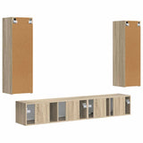TV Cabinet Set Wall-mounted 3 pcs Sonoma Oak Engineered Wood 3408981
