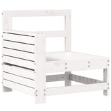 Garden Sofa White Solid pine wood Compact Modular Garden Sofa 844879