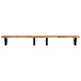 ZNTS Basin Shelf Wall Mounted Steel and Solid Wood Acacia 3302731