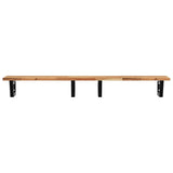 Basin Shelf Wall Mounted Steel and Solid Wood Acacia 3302731