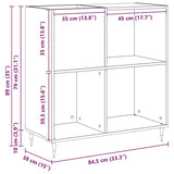 Record Cabinet Old wood 85 x 38 x 89 cm Engineered Wood 862908