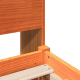 Bookcase Bed without Mattress Wax Brown 120x200 cm Solid Wood 3321916