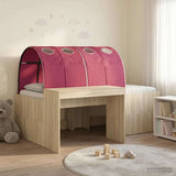 Bed Frame with Tunnel 3 pcs Sonoma Oak and Red Engineered Wood 3423651