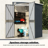 Wall-mounted Garden Shed Anthracite 118x100x178 cm Steel 316219