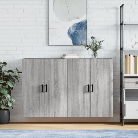 Wall Mounted Cabinets 2 pcs Grey Sonoma 69.5x34x90 cm 3195625