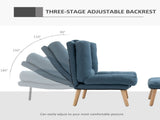Armchair with Footstool, 180&deg Recliner with Ottoman, Accent Chair and Footstool with 3-Position T3398P328185