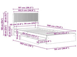 Bed Frame with Storage and Headboard Sonoma Oak 90 x 190 cm 3414421