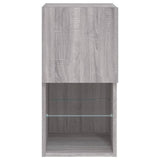 TV Cabinets with LED Lights 2 pcs Grey Sonoma 30.5x30x60 cm 836998