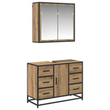 Bathroom Furniture Set 2 pcs Artisan Oak Engineered Wood 3402430