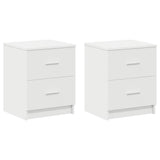 Bedside Cabinets 2 pcs with 2 Drawers White 40x36x50 cm 858786