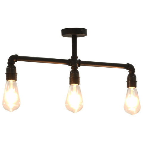 Ceiling Lamp Black 3 x E27 Bulbs 281628