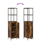 ZNTS 2-Piece Bathroom Furniture Set in Smoked Oak Engineered Wood 3328376