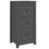 Sideboards 2 pcs Grey 40x35x80 cm Solid Wood Pine 813744