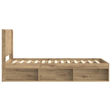 Bed Frame with Storage and Headboard Artisan Oak 90 x 190 cm 3413908