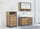 Bathroom Furniture Set 3 pcs Artisan Oak Engineered Wood 3402333