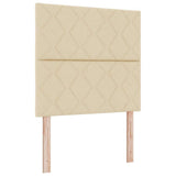 Fabric Headboard Geometric with Headboard Cream 90 cm Fabric 3337891