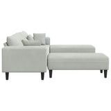 Sofa with Cushion 3 pcs Light Grey Velvet 3335172