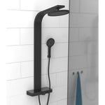 ZNTS SCHÜTTE Overhead Shower Set with Thermostatic Tray SAMOA RAIN Matte Black 446561