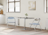 Folding Chair 2 pcs Grey 48 x 43.5 x 81 cm Faux Leather 42029058