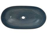 Countertop Basin Sand and Blue Oval 59x40x14 cm Ceramic 155099