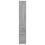 Narrow Bathroom Cupboard with Wheels Grey Sonoma Engineered Wood 855300