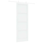 Sliding Door Manual White 83 x 232 cm Solid pine wood and steel 3333565
