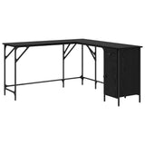 Desk Black Oak 141 x 141 x 75 cm Engineered Wood 882877