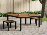Coffee Table Natural and Black 100 x 100.5 x 45 cm 901289