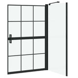 Bath Shower Screen Black and Transparent 80 x 68 x 128 cm 42018553