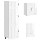 8 Piece Kitchen Cabinet Set "Lucca" High Gloss White Engineered Wood 3314803