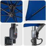 Garden Parasol 248.5 x 247.5 x 160 cm Polyester and Steel 42003242