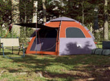Camping Tent Cabin 4-Person Grey and Orange Quick Release 4005334