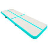 Inflatable Gymnastics Mat with Pump 500x100x15 cm PVC Green 92666