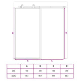 151019 Sliding Door ESG Glass and Aluminium 102x205 cm Black