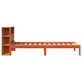 Bookcase Bed without Mattress Wax Brown 75x190 cm Small Single Solid Wood Pine 3321567