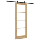 Sliding Door ORKDAL Natural and Black 78 x 211 cm 3332161