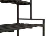 3 Tiered Plant Rack with Hanging Hooks, Tall Plant Stand for Indoor Outdoor Porch Balcony Use, Black T3398P325255