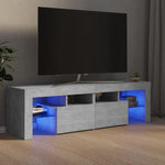 ZNTS TV Cabinet with LED Lights Concrete Grey 140x36.5x40 cm 804368