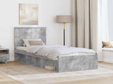 Bed Frame Concerte Grey 75 x 190 cm Solid Pine Wood 3411076