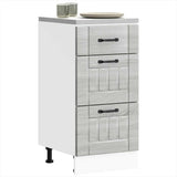 Kitchen Base Cabinet Lucca Grey Sonoma Engineered Wood 854236