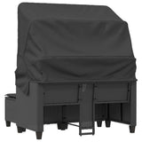 Garden Sofa Black 365781
