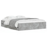 Bed Frame with Drawers without Mattress Concrete Grey 150x200 cm King Size 3207269