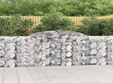 Arched Gabion Baskets 8 pcs 300x30x100/120 cm Galvanised Iron 3146527