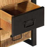 Drawer Cabinet 40x40x90 cm Solid Rough Wood Mango 4013581