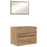 Bathroom Furniture Set with Drawer 2 pcs Artisan Oak 875433