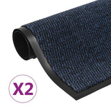 Dust Control Mats 2 pcs Rectangular Tufted 120x180 cm Blue 3051620