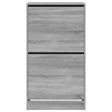 Shoe Cabinet with 2 Flip-Drawers Grey Sonoma 60x42x108 cm 3214390